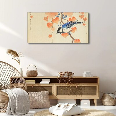 Vászonkép Madár a szőlő háttér