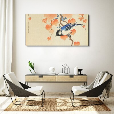 Vászonkép Madár a szőlő háttér