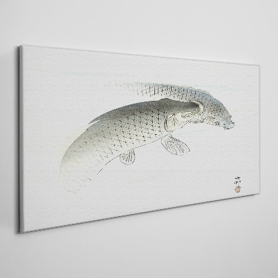 Vászonkép Hal táncol a nyugodt vízben