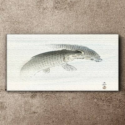 Vászonkép Hal táncol a nyugodt vízben