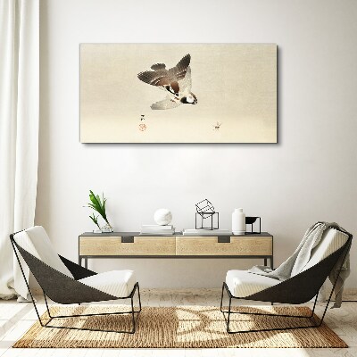 Vászonkép Szárnyas találkozás csendben