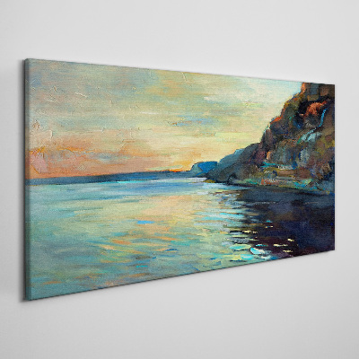 Vászonkép Békés tengerparti táj