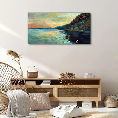 Vászonkép Békés tengerparti táj