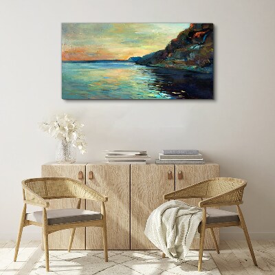 Vászonkép Békés tengerparti táj