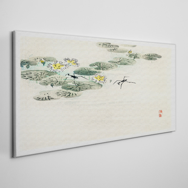 Vászonkép Tavirózsa egy nyugodt vízfelületen