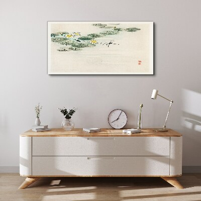 Vászonkép Tavirózsa egy nyugodt vízfelületen