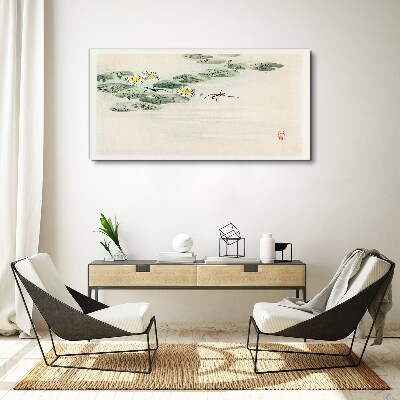 Vászonkép Tavirózsa egy nyugodt vízfelületen