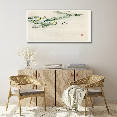 Vászonkép Tavirózsa egy nyugodt vízfelületen