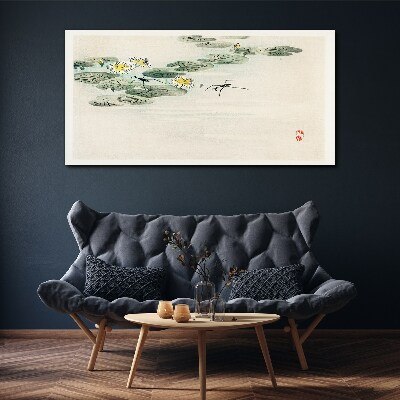 Vászonkép Tavirózsa egy nyugodt vízfelületen