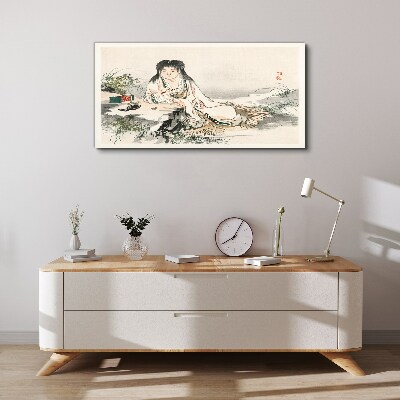 Vászonkép Béke a folyó mellett