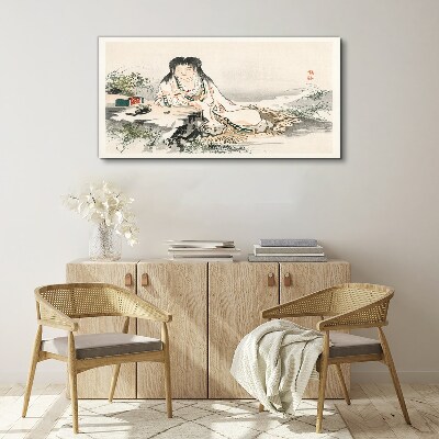 Vászonkép Béke a folyó mellett