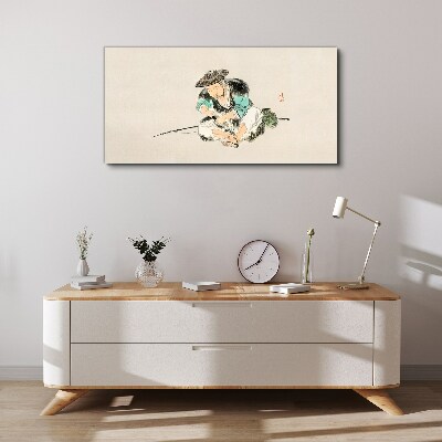 Vászonkép Gyermekkor egy macskával