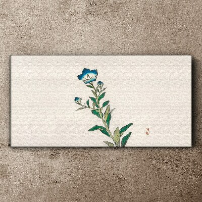 Vászonkép Kék virág világos alapon