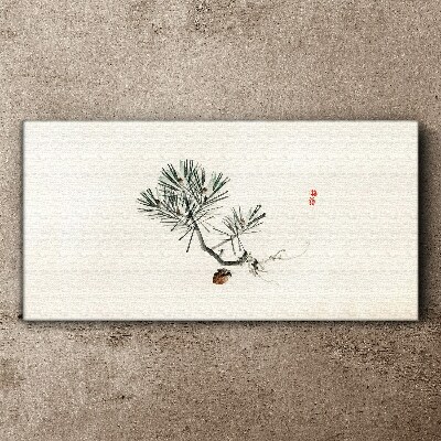 Vászonkép Fenyőfa fehér alapon