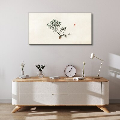 Vászonkép Fenyőfa fehér alapon