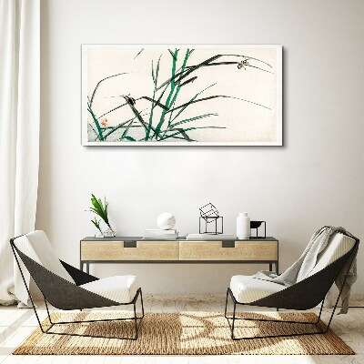 Vászonkép Füvek és rovarok harmóniában