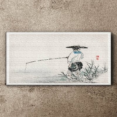 Vászonkép Halász békés környezetben