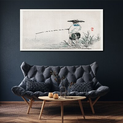 Vászonkép Halász békés környezetben