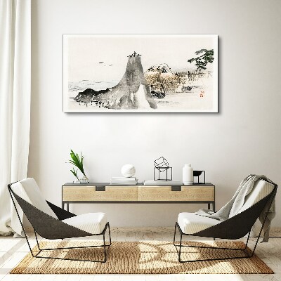 Vászonkép Békés tengerparti táj