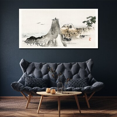 Vászonkép Békés tengerparti táj