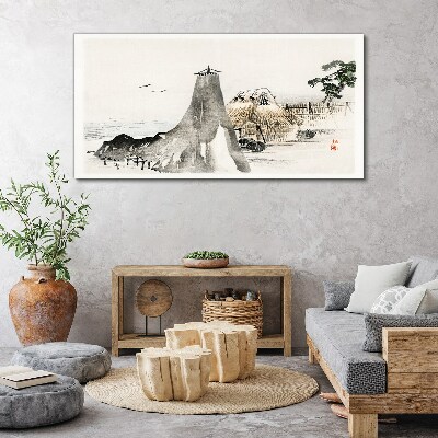 Vászonkép Békés tengerparti táj