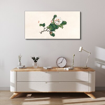 Vászonkép Magnólia virág egy ágon