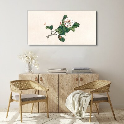 Vászonkép Magnólia virág egy ágon