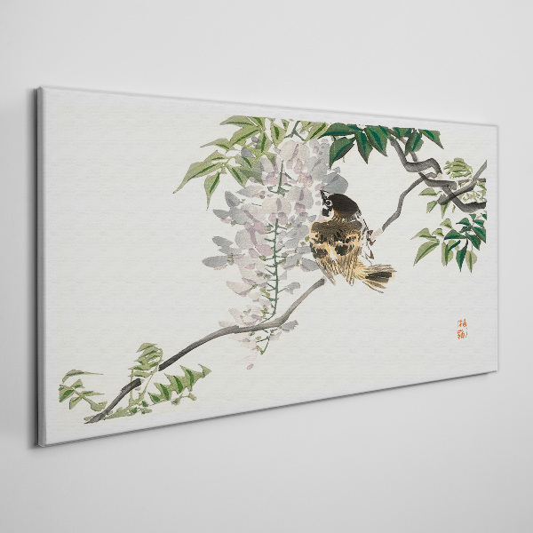 Vászonkép Szárnyas barát egy ágon