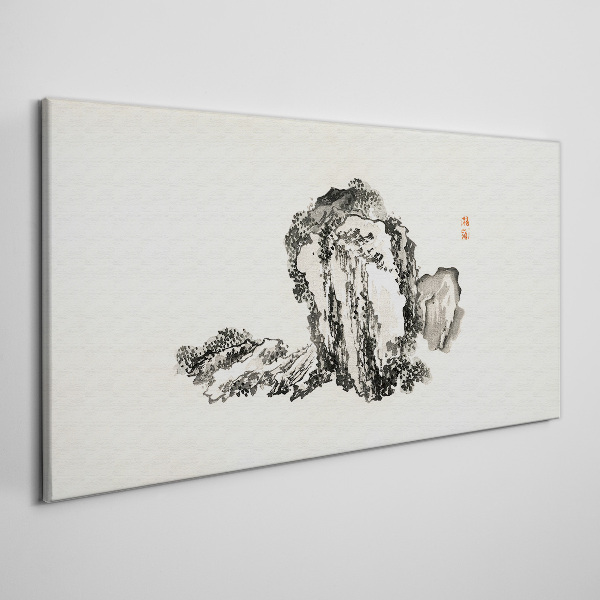 Vászonkép Táj fekete-fehérben