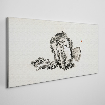 Vászonkép Táj fekete-fehérben