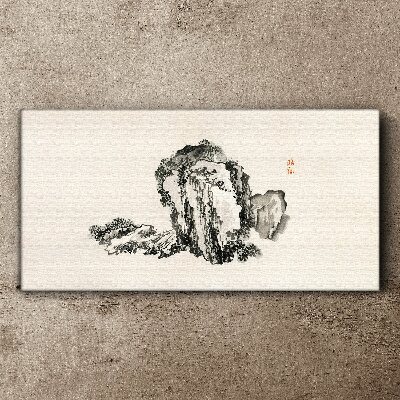 Vászonkép Táj fekete-fehérben