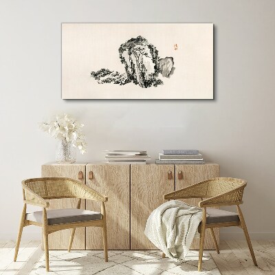 Vászonkép Táj fekete-fehérben