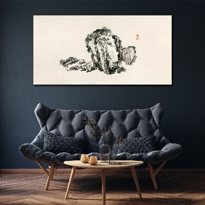 Vászonkép Táj fekete-fehérben