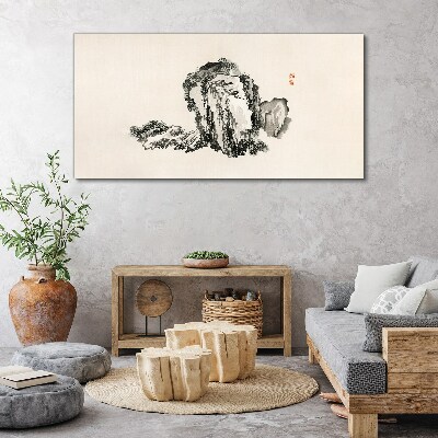 Vászonkép Táj fekete-fehérben