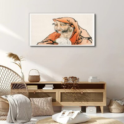 Vászonkép Népviseletben nő portréja