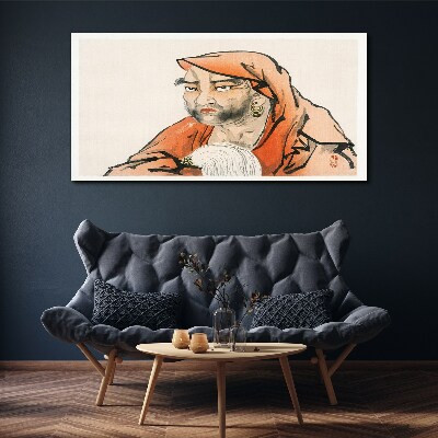 Vászonkép Népviseletben nő portréja