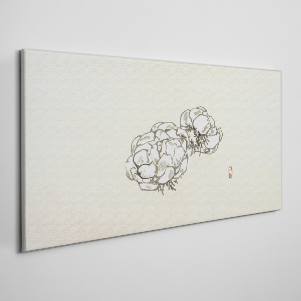 Vászonkép Virágok a világos háttér