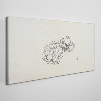 Vászonkép Virágok a világos háttér