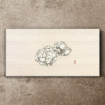 Vászonkép Virágok a világos háttér