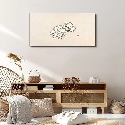 Vászonkép Virágok a világos háttér