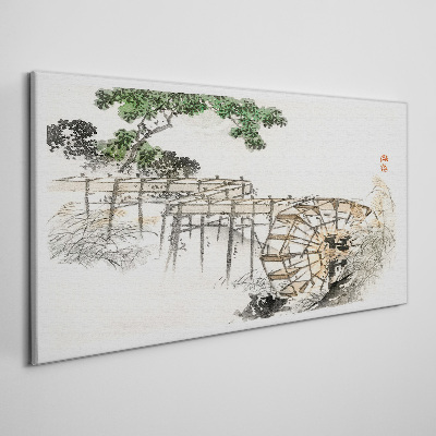 Vászonkép Béke a vízimalomban