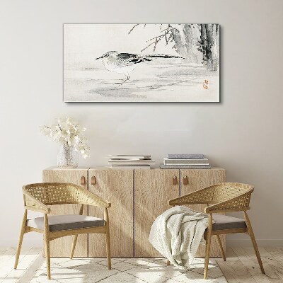 Vászonkép Szárnyas béke a víz felett