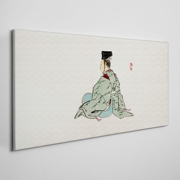 Vászonkép Japán szépség hagyományos kimonóban