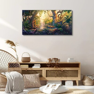 Vászonkép Titokzatos erdő reggel