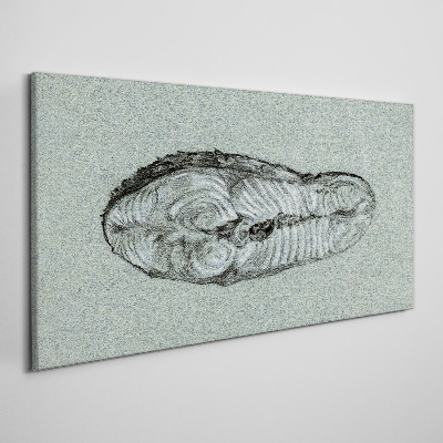 Vászonkép Absztrakt forma a kék árnyalataiban