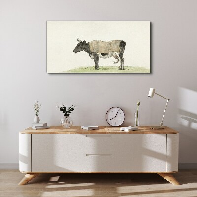 Vászonkép Tehén a réten