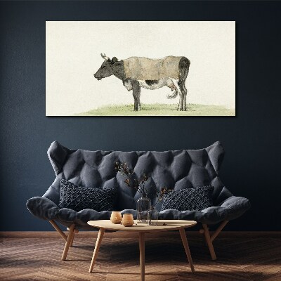 Vászonkép Tehén a réten