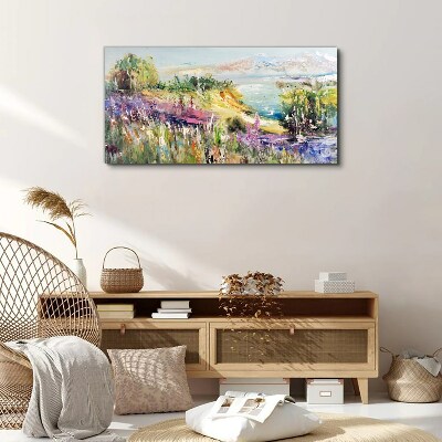 Vászonkép Színes tengerparti táj