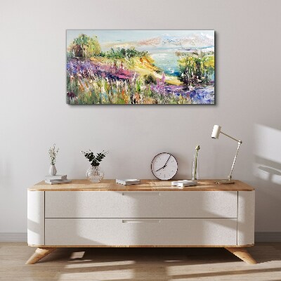 Vászonkép Színes tengerparti táj