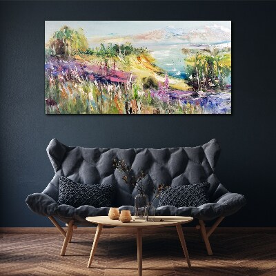 Vászonkép Színes tengerparti táj